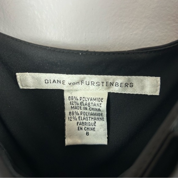 Diane von Furstenberg Elegant Black Adalina Dress Size 6 - Picture 4 of 12
